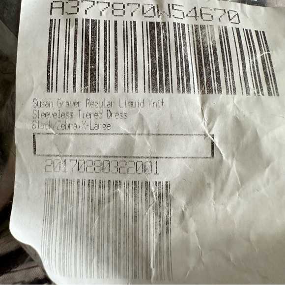 Susan Graver Dress Womens XL Zebra Print Sleeveless Tiered Liquid Knit Flowy NEW - Picture 10 of 12